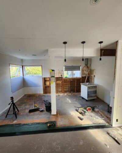 Kitchen renovations underway in Auckland home